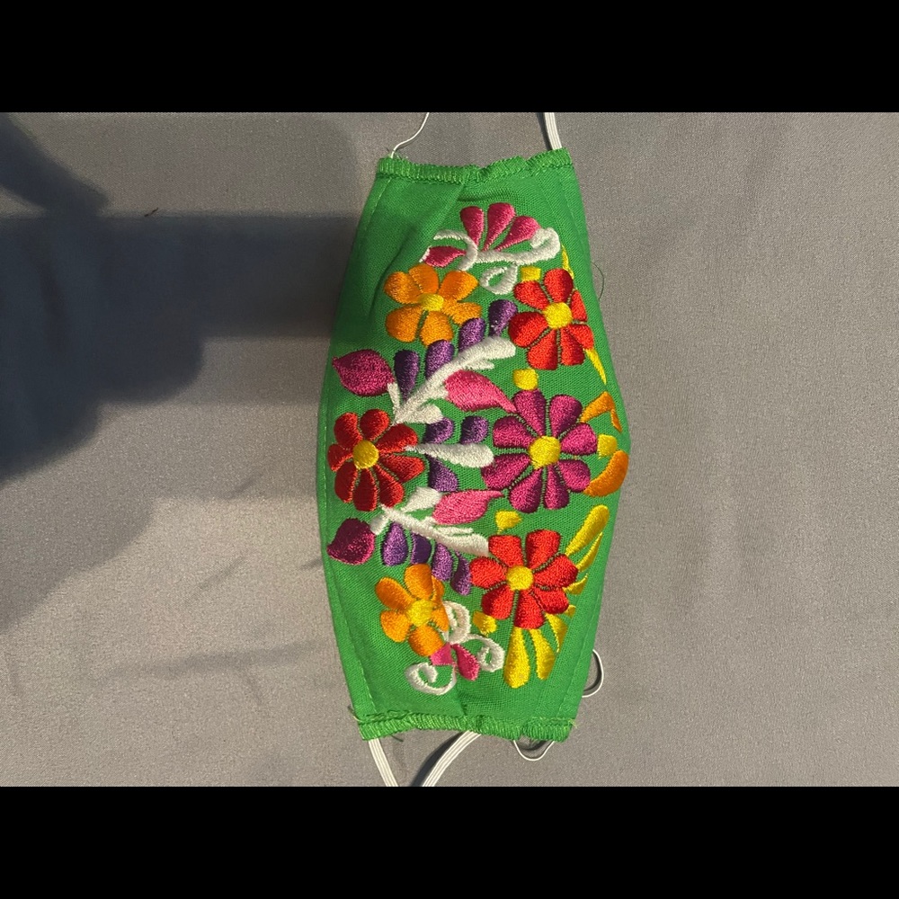 Embroidered face mask